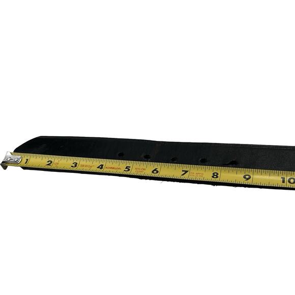 VTG Smith & Wesson Black Leather Belt JAY Solid Brass Buckle USA Made Rugged 38" - Picture 12 of 14